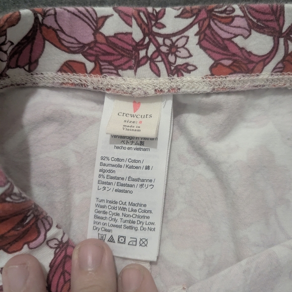 Crewcuts Pink and Red Floral Leggings - Picture 3 of 3